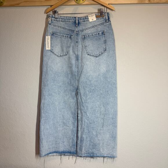 Women's Blank NYC Denim Blue Jean Patchwork Midi Skirt Size 27 NEW - Picture 8 of 10